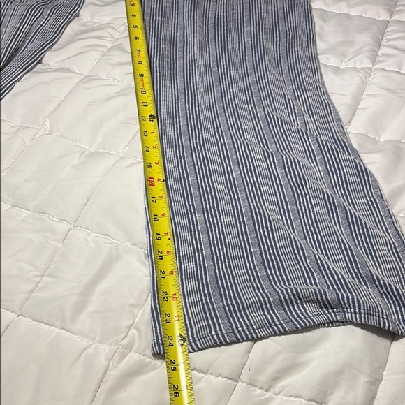 Striped Blue and White Jumpsuit Caution to the Wind - Picture 7 of 11